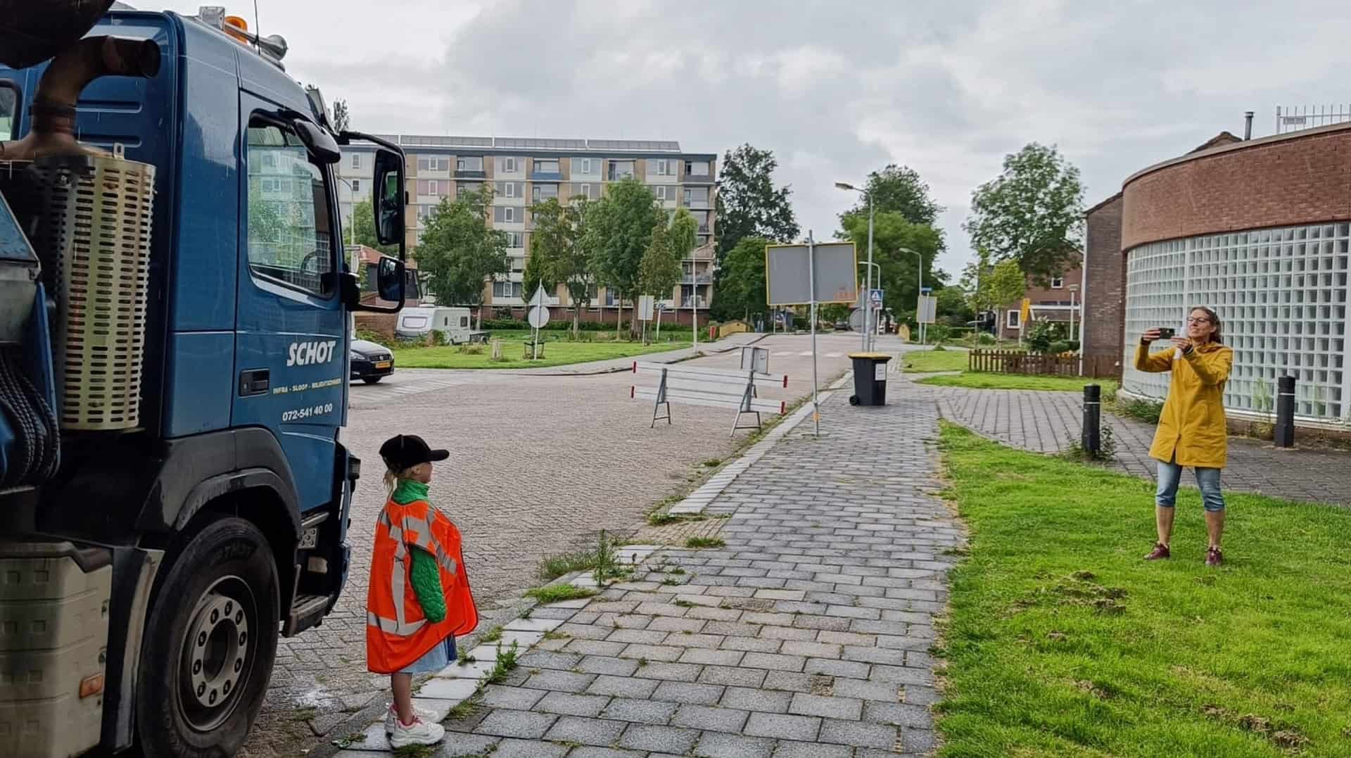 riolering herinrichting Neptunuslaan Krommenie school evenaar dode hoek vrachtwagen 4